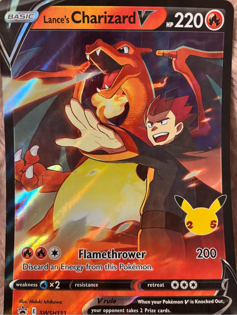 Lance's Charizard V JUMBO Collectible Promo Pokémon Card SWSH133